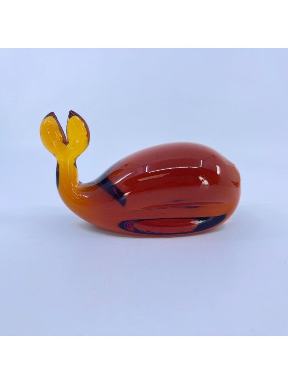 vintage pilgrim glass whale amber hand sculpted nautical coastal decor - Picture 6 of 10